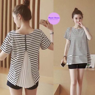 Áo bầu cotton kẻ hot hit - mềm mát