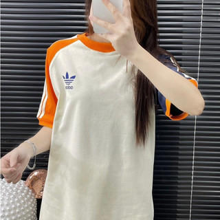 Áo phông adidas phối tay 2 mầu chạy sọc chất liệu cotton cao cấp co giãn - áo thun nam nữ in logo adidas tay kẻ sọc