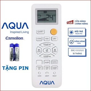 Điều khiển điều hòa AQUA Loại đẹp - Remote máy lạnh Aqua nút cam hàng hãng thay thế chuyên dòng điều hòa AQUA mới 100%
