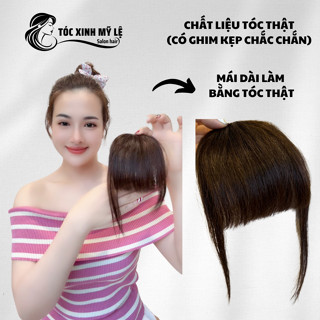 MÁI DÀY Giả Bằng Tóc Thật 100% Dệt Tay - Tóc Mái Giả Cao Cấp, Tóc Thật, Tóc giả bằng tóc thật, Tóc Xinh Mỹ Lệ