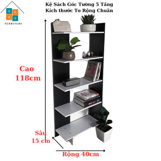 Giá Sách - Kệ Sách Gỗ 5 Tầng Lắp Ghép Nhiều màu sắc có video hướng dẫn lắp ráp chi tiết