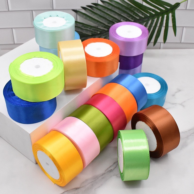 (Sỉ 5 cuộn)  Ruy Băng Lụa  Bản 4cm - 22m