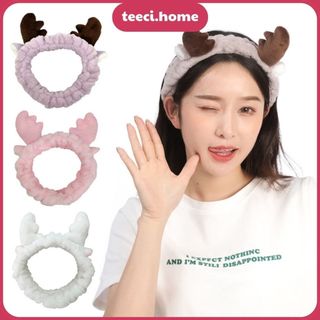 Sỉ Băng Đô Giữ Tóc Rửa Mặt Hình Sừng Tuần Lộc Dày Dặn Phụ Kiện Tóc Hàn Quốc Turban Vải Nhung TEECI U218