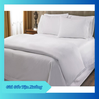 Vỏ chăn cotton khách sạn trắng trơn T259 kích thước 1m8x2m, 2m2x2m, 2m4x2m2