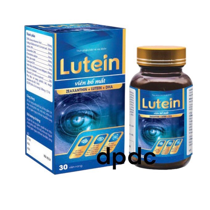 Viên uống sáng mắt Lutein Omega 3 giảm khô mắt, mờ mắt, mỏi mắt - Hộp 30 viên [Lutein New]