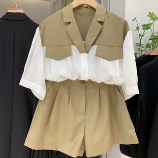 Áo Sơ Mi Nữ Bigsize Vai Nâu (55-90kg)