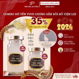 Quà Tặng Yến thật chưng sẵn từ Yến Sào Khánh Hòa AN TOÀN BỔ DƯỠNG, 1 hũ tùy chọn 11 vị 70mlhoặc140ml