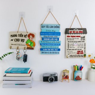 Comnbo 6 bảng gỗ trang trí nhà cửa