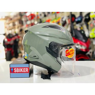 Nón bảo hiểm 3/4 zeus 613b 2 kính kèm phụ kiện mái che