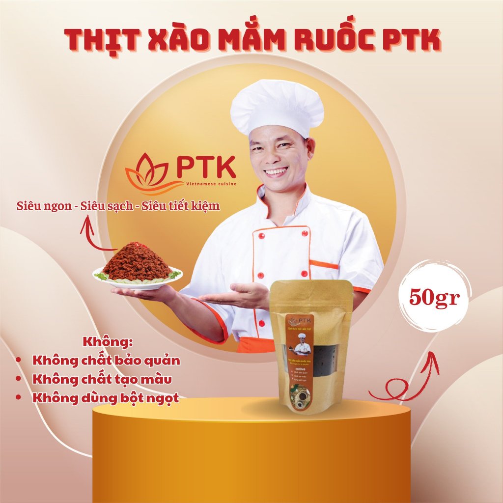 Thịt Xào Mắm Ruốc PTK túi 50gr