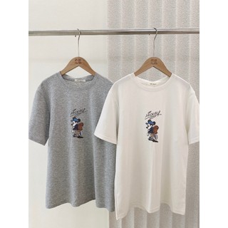 𝗟𝗔 𝗖𝗛𝗔𝗥𝗠𝗘́ | áo phông trơn mickey cổ tròn 80213 me.studio