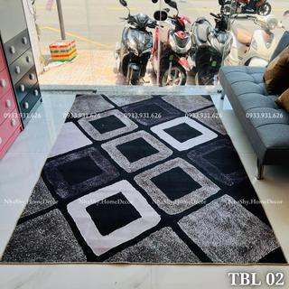 Thảm lì bali in họa tiết hiện đại - thảm trải sàn size 2m3x1m6