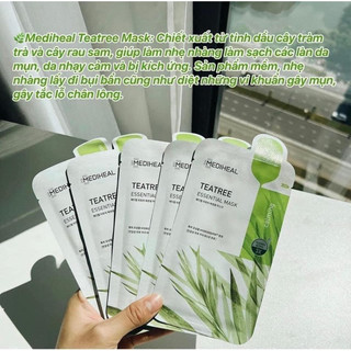 MẶT NẠ TRÀM TRÀ DÀNH CHO DA DẦU MỤN,NHẠY CẢM MEDIHEAL TEATREE HEALING SOLUTION ESSENTIAL MASK