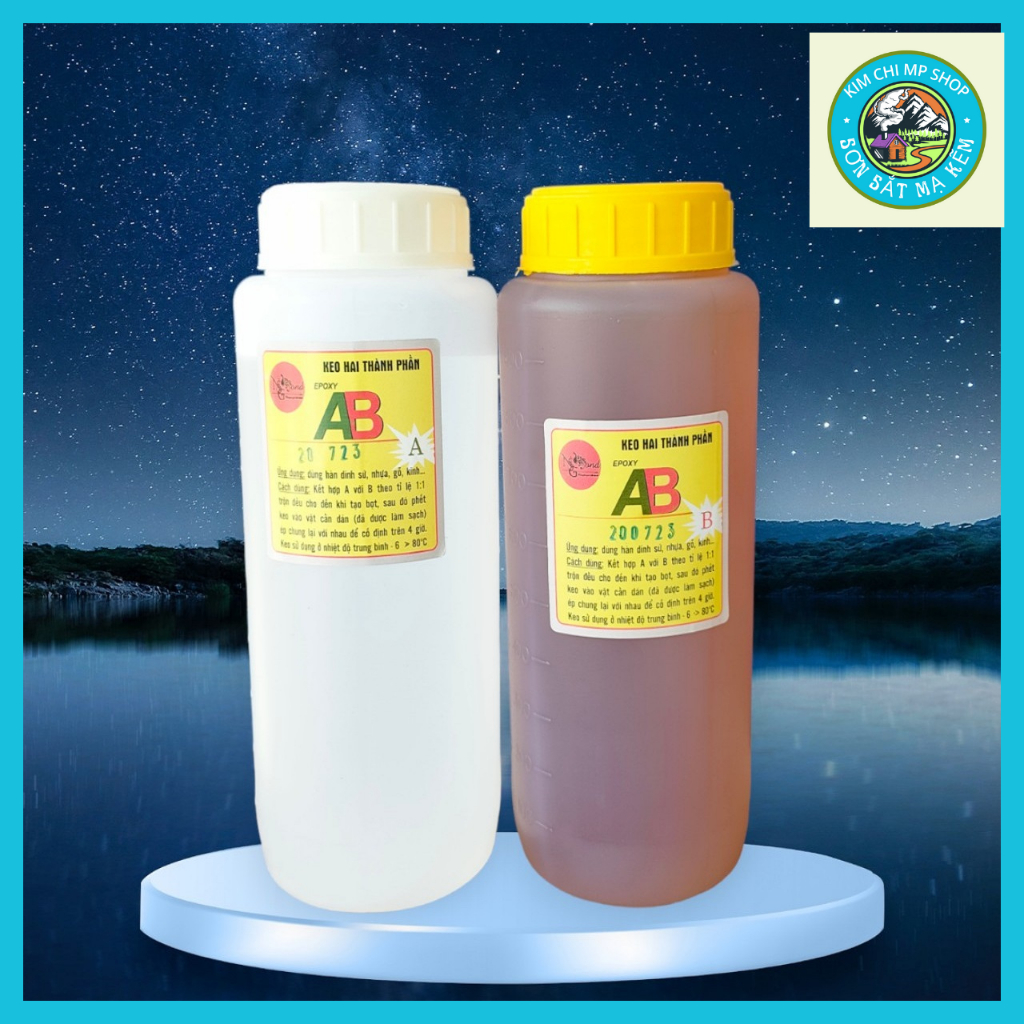 KEO DÁN GỖ 2 THÀNH PHẦN EPOXY AB ( 1KGA : 1KG B)