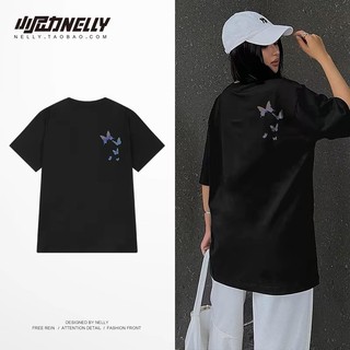 Áo thun bướm phản quang gunta.vn chất cotton mịn mát ,áo phông cổ tròn tay lỡ form rộng phong cách ulzaangg