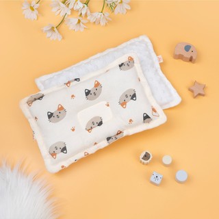  Gối lõm cho bé sơ sinh chống bẹp đầu mềm mại cao cấp thấm mồ hôi tốt gối lõm cho bé từ 2 tháng trở lên 