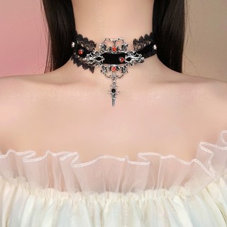 [ XxholicC ] - CHOKER Gothic Ren Hạt Đỏ