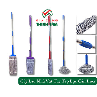 Cây lau nhà vắt tay trợ lực cán inox
