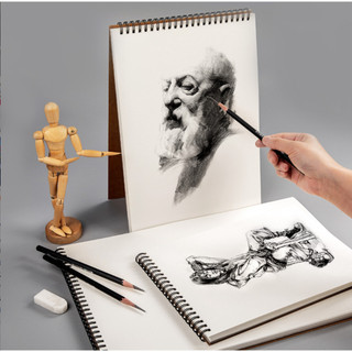  Sổ vẽ chì, sketchbook vẽ chì, sổ tay vẽ chì, sổ vẽ phác thảo 120gsm, giấy kem 30 tờ