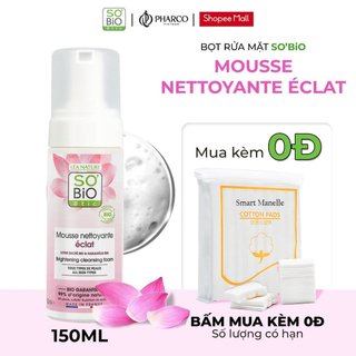 Sữa rửa mặt dạng bọt trắng da dưỡng ẩm SO'BiO Étic 150ml thuần chay lành tính an toàn dịu nhẹ cho mọi loại da