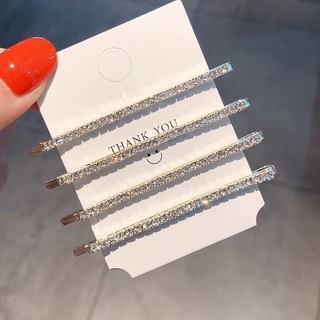 Bộ Kẹp Tóc Đính Đá Bằng Kim Loại Thời Trang Phong Cách Hàn Quốc Cho Nữ kẹp xước tóc mái ILY