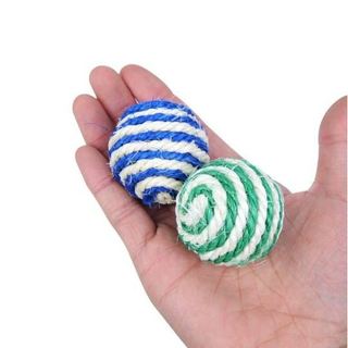 Bóng đồ chơi bằng cói dành cho mèo