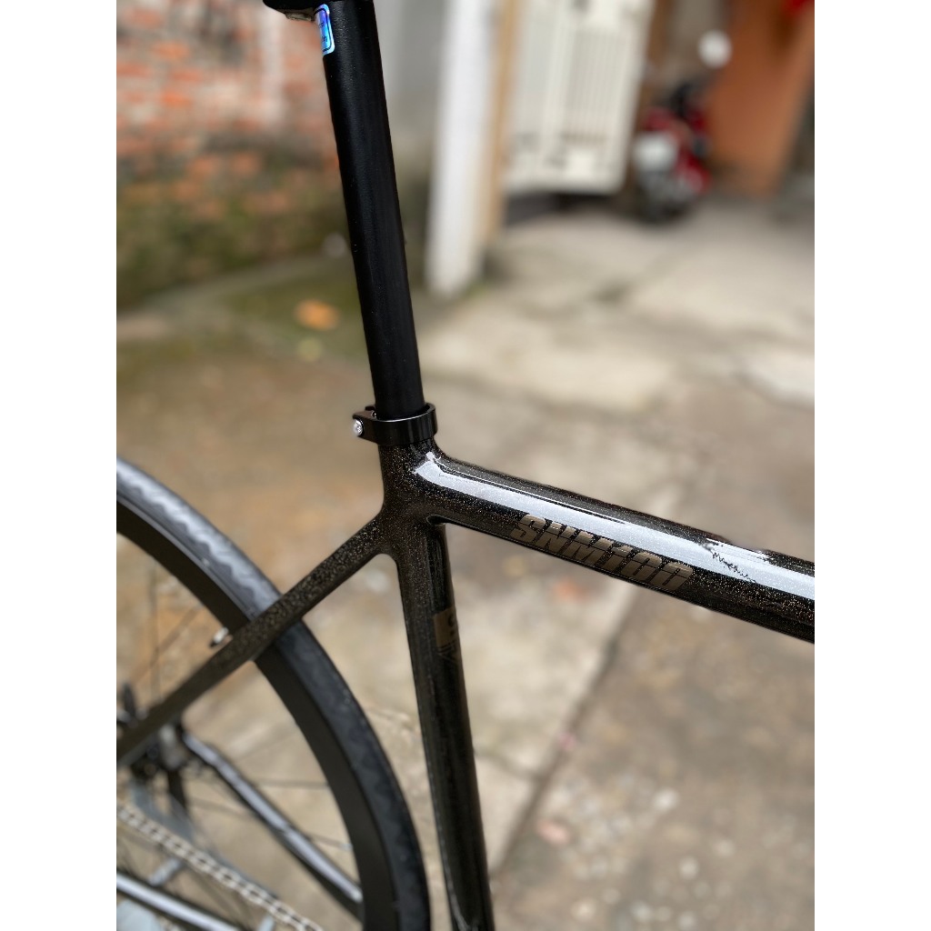 (Chat với shop trước khi đặt hàng) Xe đạp fixed gear Tsunami SNM 100 màu đen nhũ ghi đông tay ngang