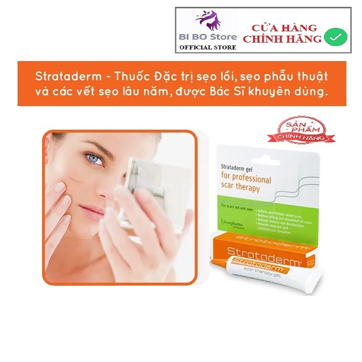 Gel Strataderm Thụy Sĩ Làm Mờ Sẹo Lâu Năm Xóa Thâm Phục Hồi Da
