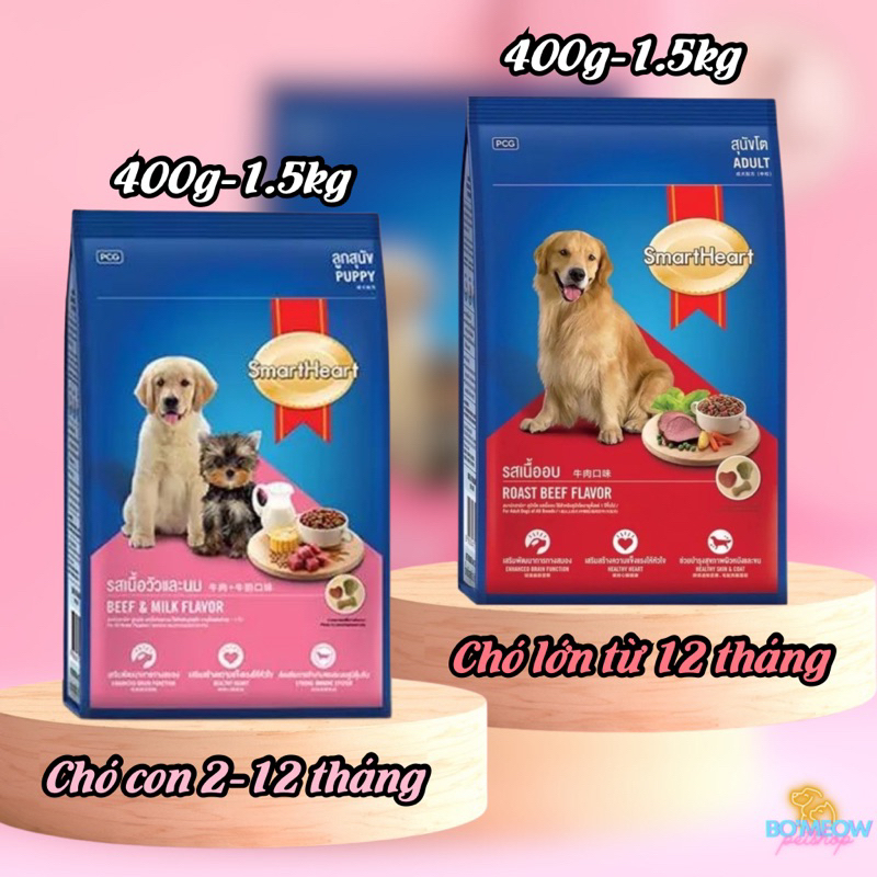 SMARTHEART HẠT CHO CHÓ TÚI 1.3 KG