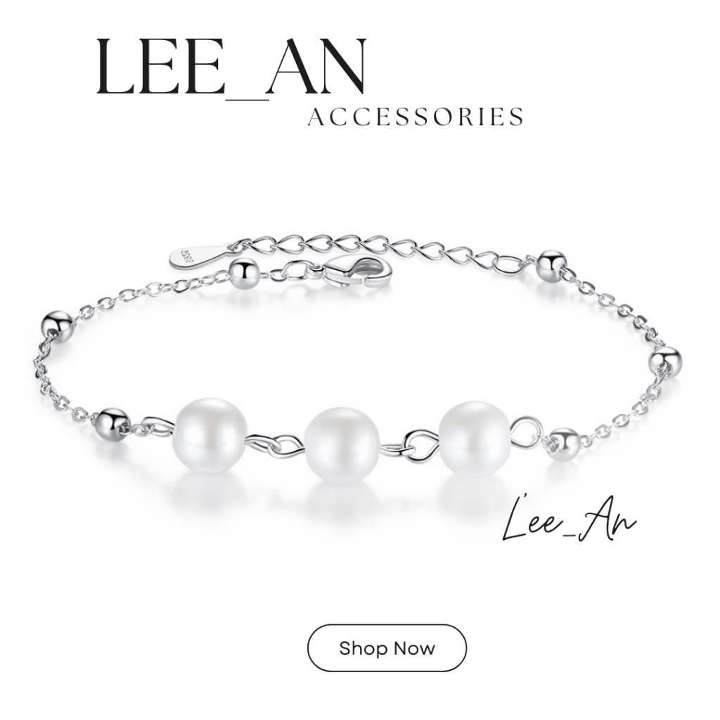 Lắc bạc nữ LEE_AN, lắc bạc s925 kèm ngọc trai cao cấp sang trọng kèm hộp