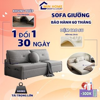 [HOT] Giường gấp gọn thông minh MINHOUSE ghế sofa giường khung thép chắc, sofa giường đệm cao su cực êm