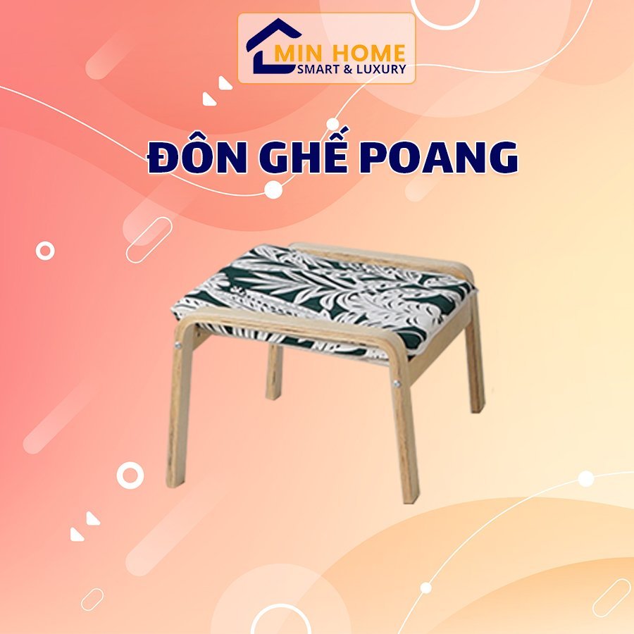 Đôn Gác Chân Ghế Poang Khung Gỗ Bạch Dương chắc chắn đủ màu