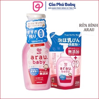 Combo nước rửa bình Arau , rửa bình sữa ( combo 1 chai + 1 túi )