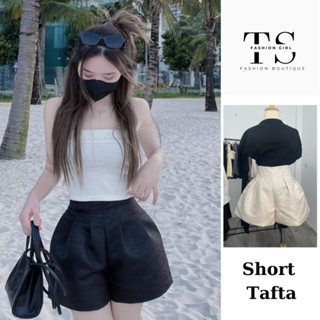  Quần Short Xòe Phồng 2 Lớp Đẹp BIG SIZE Cạp Cao Quần Đùi Vải Tafta xước Giãn Chuẩn Form Dễ Phối Đồ -TS 