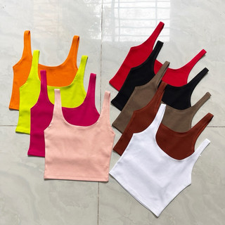 Áo 2 dây bảng to cổ vuông croptop chất borip