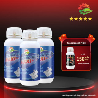Combo 3 chai nano bạc Haki 500ppm dùng trong thủy sản xử lý nước, diệt khuẩn, khử mùi tanh cho ao hồ
