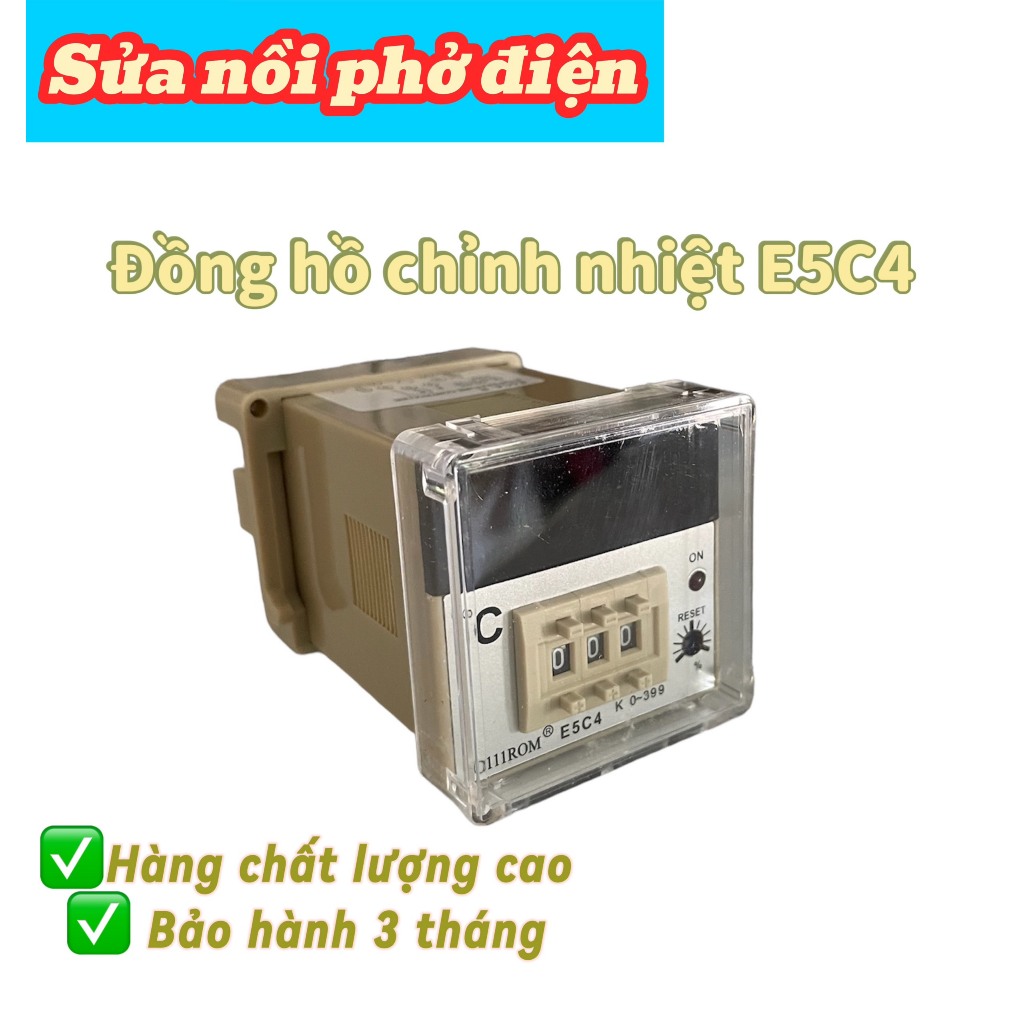Bộ điều chỉnh nhiệt độ,đồng hồ chỉnh nhiệt độ Omron E5C4-R20K (đã bao gồm đế)