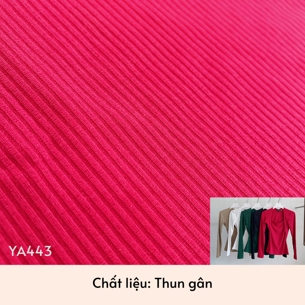 YU CHERRY | Áo thun nữ cách điệu tay dài cổ vuông Round Collar Top YA443
