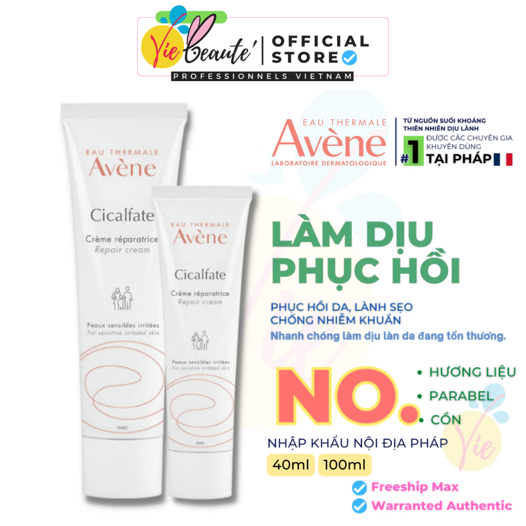 Kem dưỡng Avene phục hồi, làm sẹo Avene Cicalfate Repair Cream