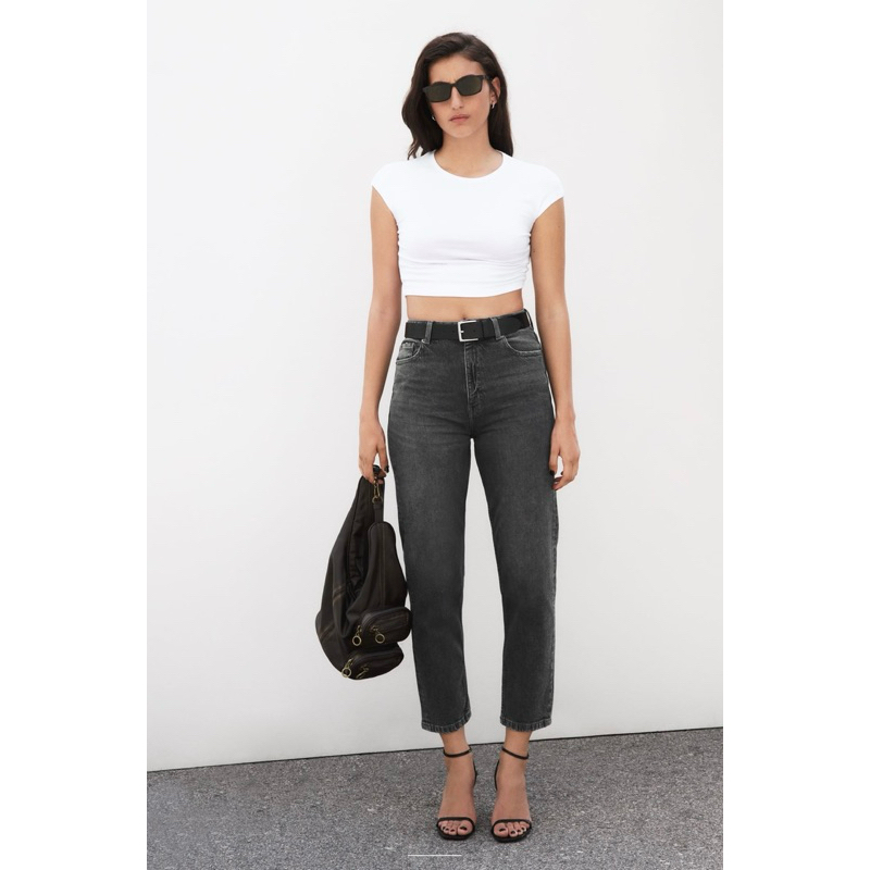 quần bò dáng Momfit ZARA AUTHENTIC