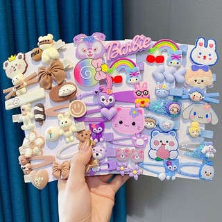 Set kẹp tóc hình trái cây màu cầu vồng dễ thương kẹp tóc mái ily
