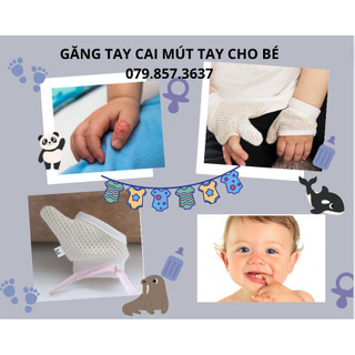 [HOẢ TỐC HCM] GĂNG TAY CAI MÚT TAY CHO BÉ TỪ 6-36 THÁNG ( CÓ 2 SIZE)