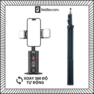 [Kèm Remote + Đèn] Gimbal điện thoại P02 xoay tự động 360 độ - Phụ kiện quay chụp tự động có điều khiển từ xa