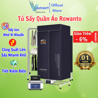 Tủ sấy quần áo Rowanto, Máy sấy quần áo cao cấp, Sấy quần áo nhanh khô và thơm Ion Âm khử sạch vi khuẩn trong mùa nồm ẩm
