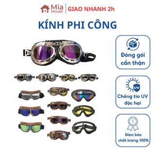 Kính phi công,kính uv gắn mũ bảo hiểm nửa đầu,nón bảo hiểm 1/2,mũ 3/4 đi phượt,phụ kiện trang trí mũ