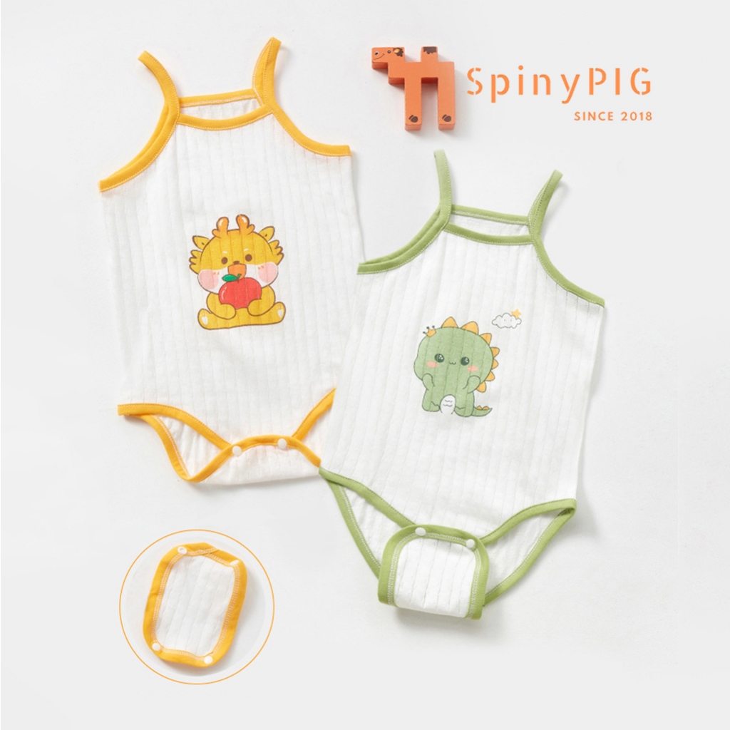 Bộ body cho bé sơ sinh 0-2 tuổi 2 dây cotton thoáng khí dành cho mùa hè thu nhiều họa tiết cho bé trai bé gái