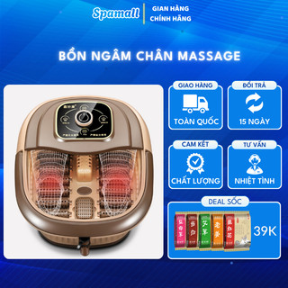 [BH 6 THÁNG] Bồn ngâm chân có con lăn massage, Chậu ngâm chân massage 500W tự đun nước nóng có đèn hồng ngoại