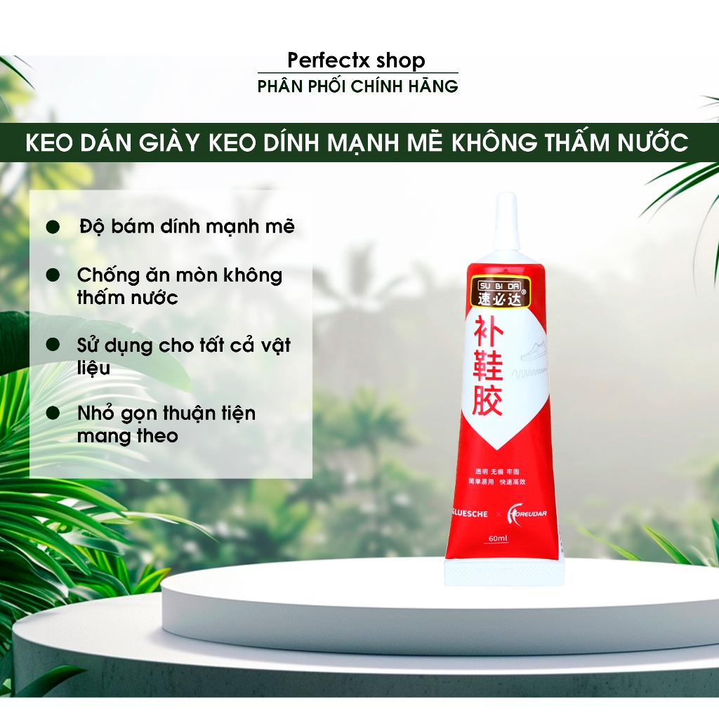 Tertell 60ml Keo dán Giày keo dính mạnh mẽ không thấm nước và bền Giày. Keo nhà máy giày chuyên dụng
