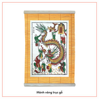 Tranh Đông Hồ Đám rước rồng ngày Tết - Múa rồng - Dong Ho folk woodcut painting