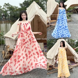 VA773  Đầm dập li hoạ tiết